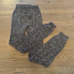 Sonoma black and white fuzzy pants